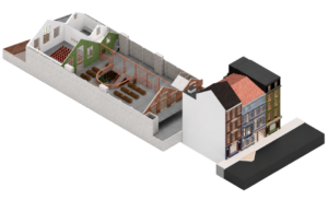 Plan coupe du hall